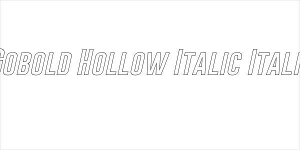 Gobold Hollow Italic Italic Logo