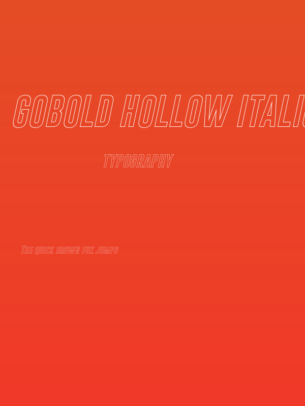 Gobold Hollow Italic Italic Poster