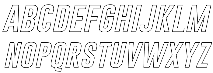 Gobold Hollow Italic Italic Font LOWERCASE