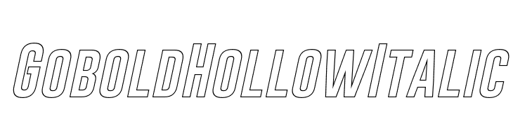 Gobold Hollow Italic Font