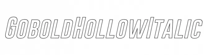 Gobold Hollow Italic  Скачать бесплатные шрифты