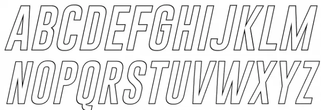 Gobold Hollow Italic フォント 大文字