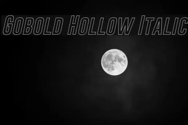 Gobold Hollow Italic examples