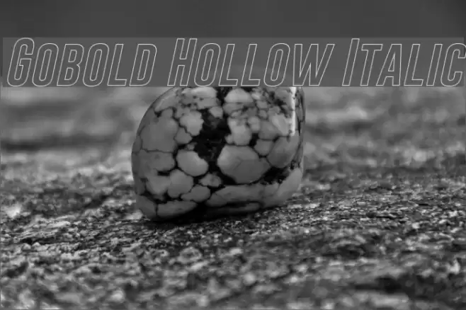 Gobold Hollow Italic examples