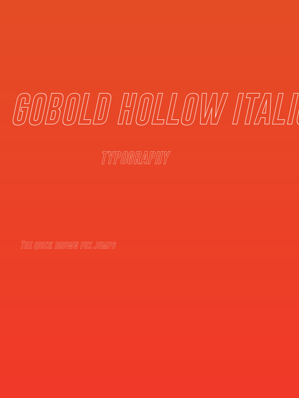 Gobold Hollow Italic Poster