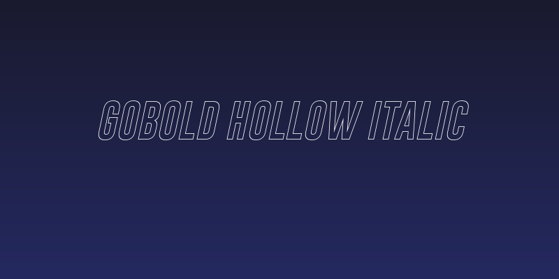 Gobold Hollow Italic Social Header