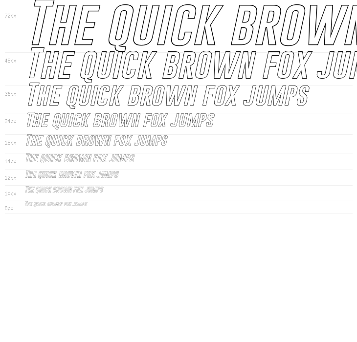 Gobold Hollow Italic Waterfall