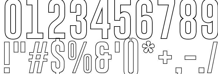 Gobold Hollow Font OTHER CHARS