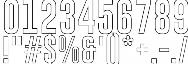 Gobold Hollow Font OTHER CHARS