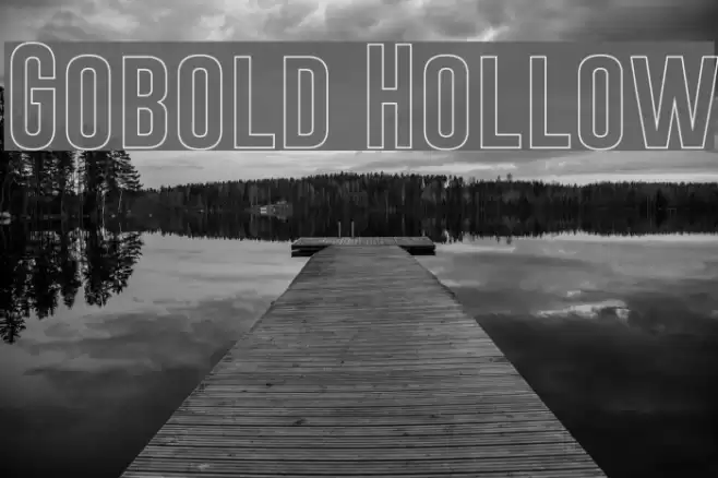 Gobold Hollow Font examples