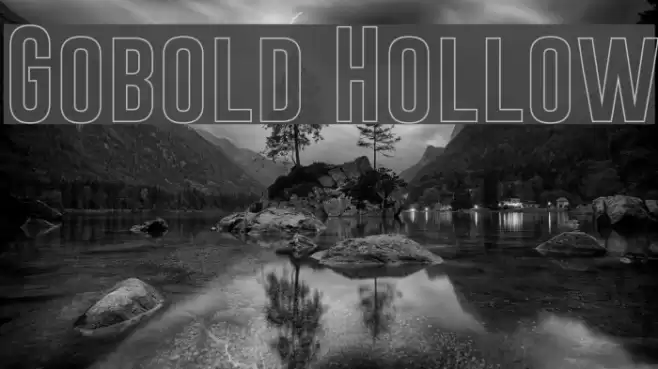 Gobold Hollow Font examples