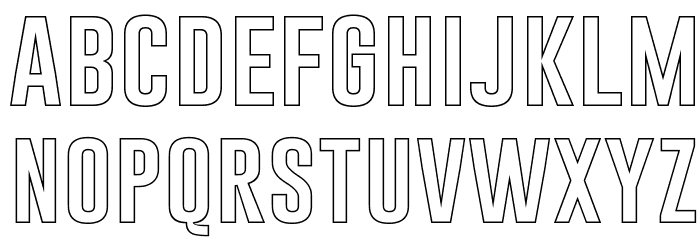 Gobold Hollow Font LOWERCASE