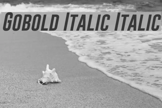 Gobold Italic Italic Fonte examples