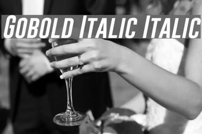 Gobold Italic Italic Fonte examples