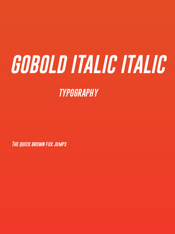 Gobold Italic Italic Poster