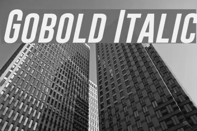 Gobold Italic Font examples
