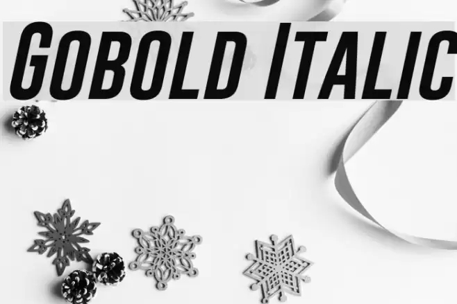 Gobold Italic Font examples