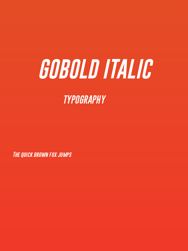 Gobold Italic Poster