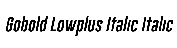 Gobold Lowplus Italic Italic Font