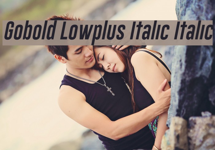 Gobold Lowplus Italic Italic Font examples