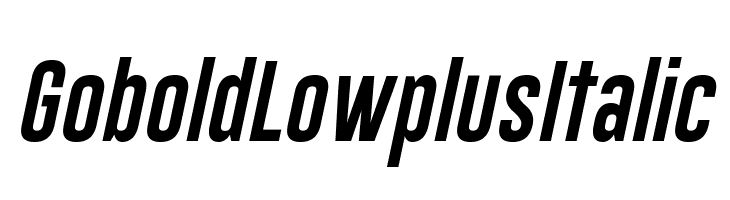 Gobold Lowplus Italic Font