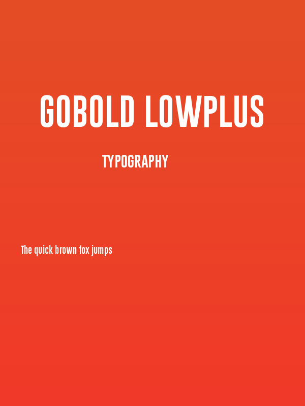 Gobold Lowplus Poster