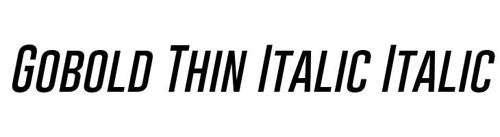 Gobold Thin Italic Italic Font
