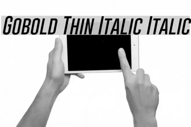 Gobold Thin Italic Italic Font examples