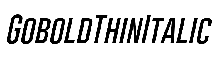 Gobold Thin Italic Font