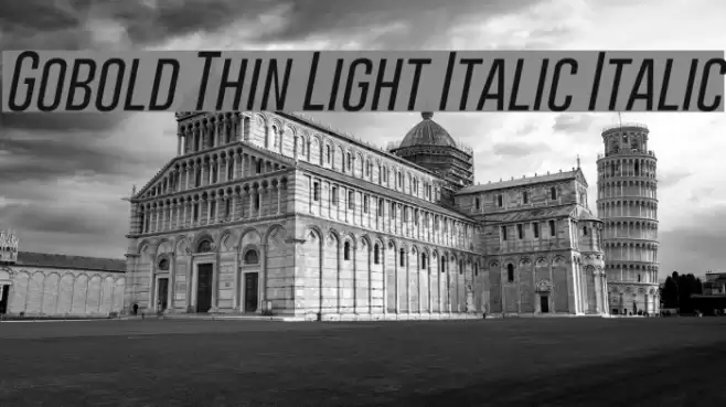 Gobold Thin Light Italic Italic Font examples