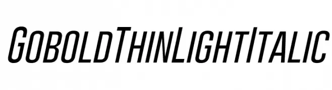 Gobold Thin Light Italic  Frei Schriftart Herunterladen