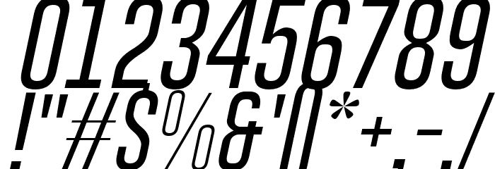 Gobold Thin Light Italic Font OTHER CHARS