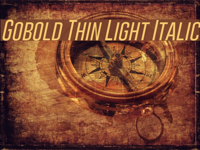 Gobold Thin Light Italic Font examples