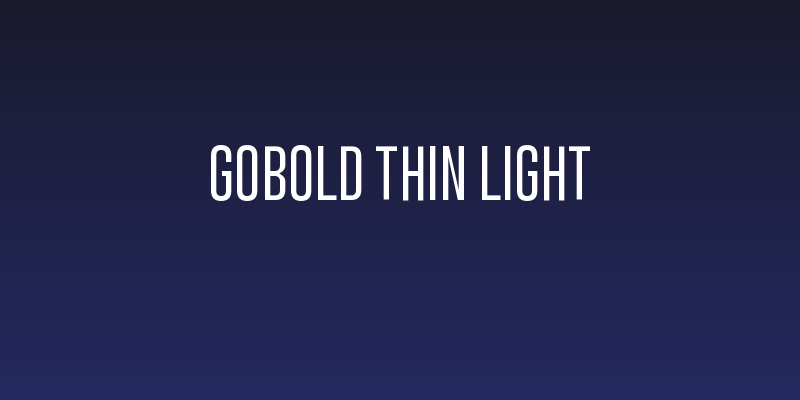 Gobold Thin Light Social Header