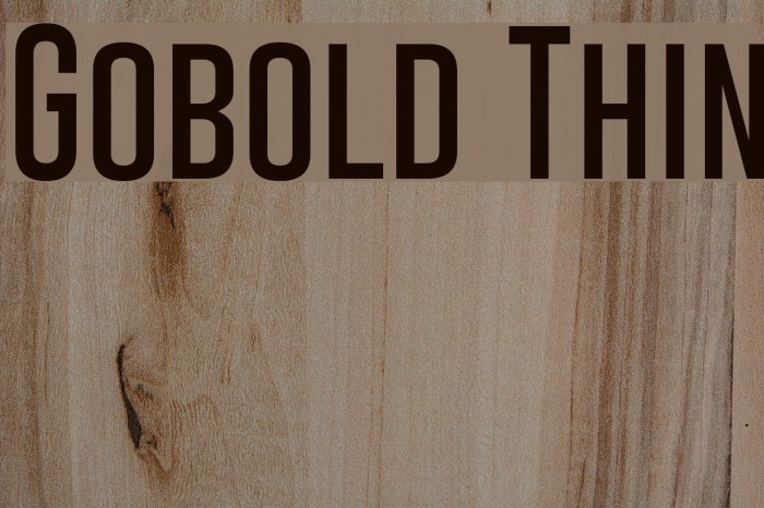 Gobold Thin Font examples