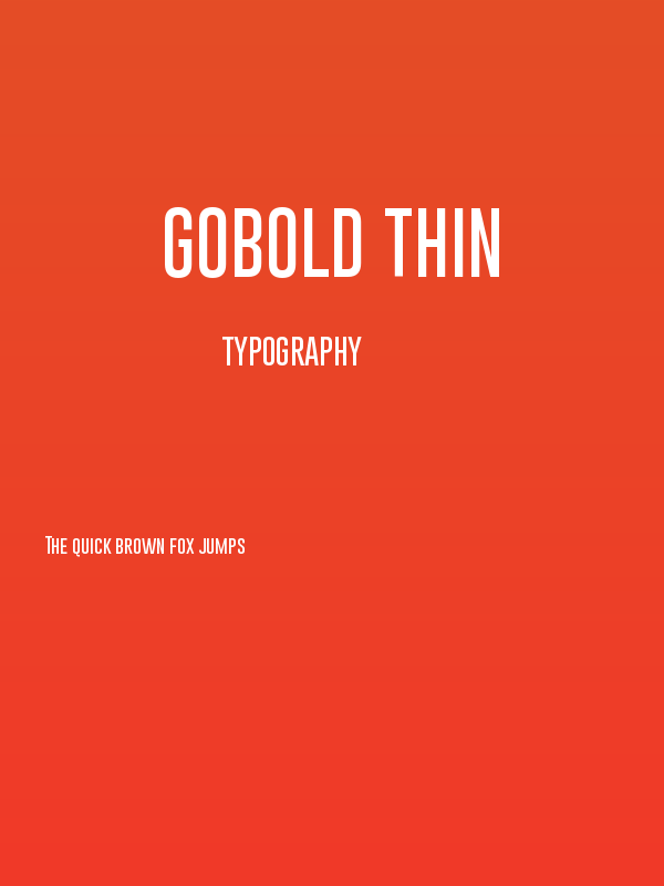 Gobold Thin Poster