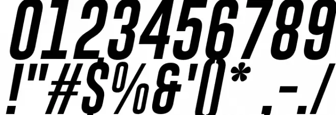 Gobold Uplow Italic Italic Шрифта ДРУГИЕ символов