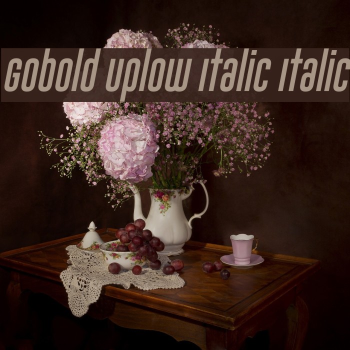 Gobold Uplow Italic Italic Font examples