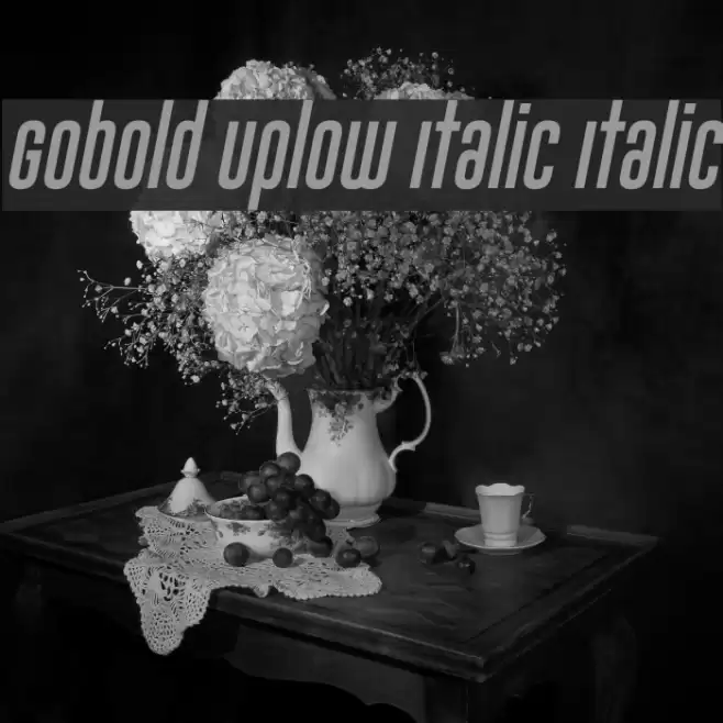 Gobold Uplow Italic Italic Шрифта examples
