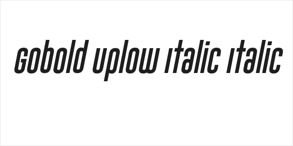 Gobold Uplow Italic Italic Logo