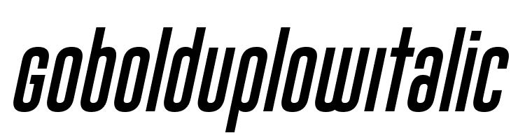 Gobold Uplow Italic Font
