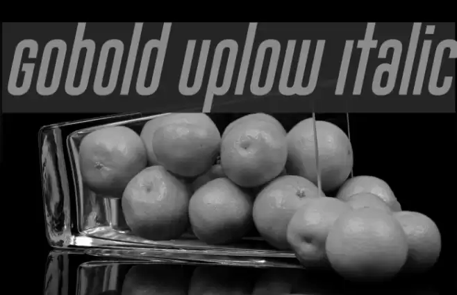 Gobold Uplow Italic Font examples