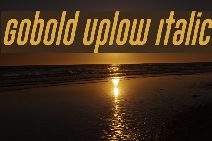 Gobold Uplow Italic Font examples