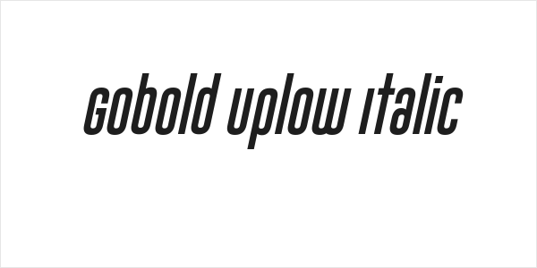 Gobold Uplow Italic Logo
