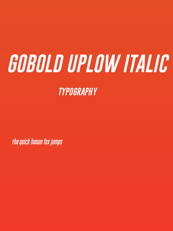 Gobold Uplow Italic Poster