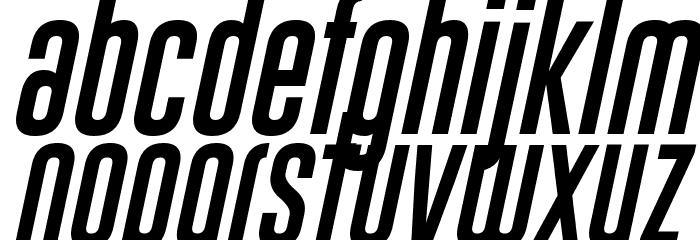 Gobold Uplow Italic Font LOWERCASE