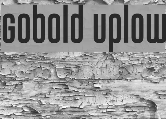 Gobold Uplow Font examples