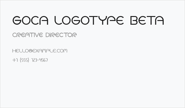 Goca logotype beta Business Card
