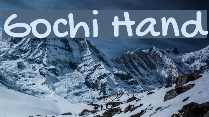Gochi Hand لخطوط تنزيل examples