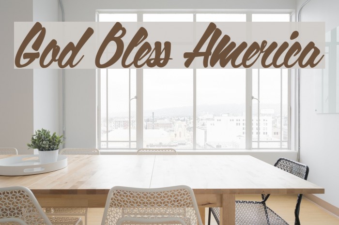 God Bless America Font examples